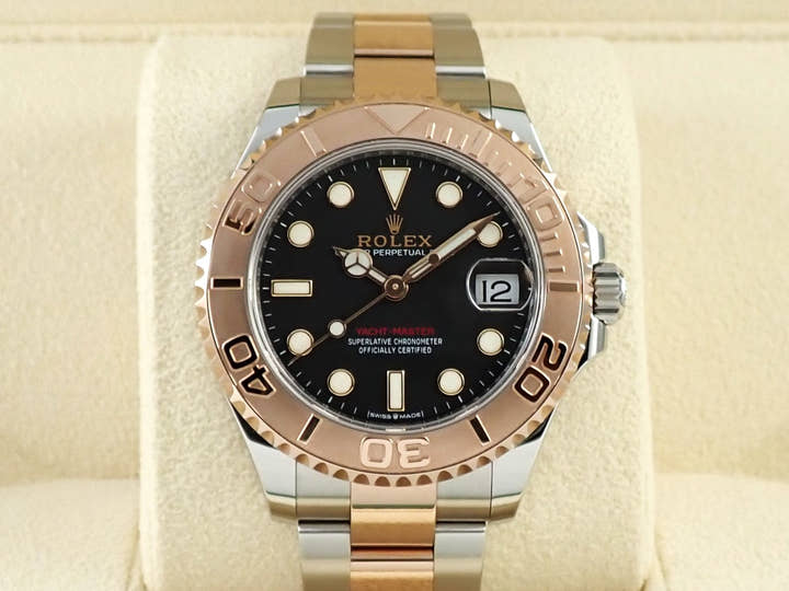 ロレックス ヨットマスター37 Ref.268621 ステンレススチール/エバーローズゴールド ブラック文字盤