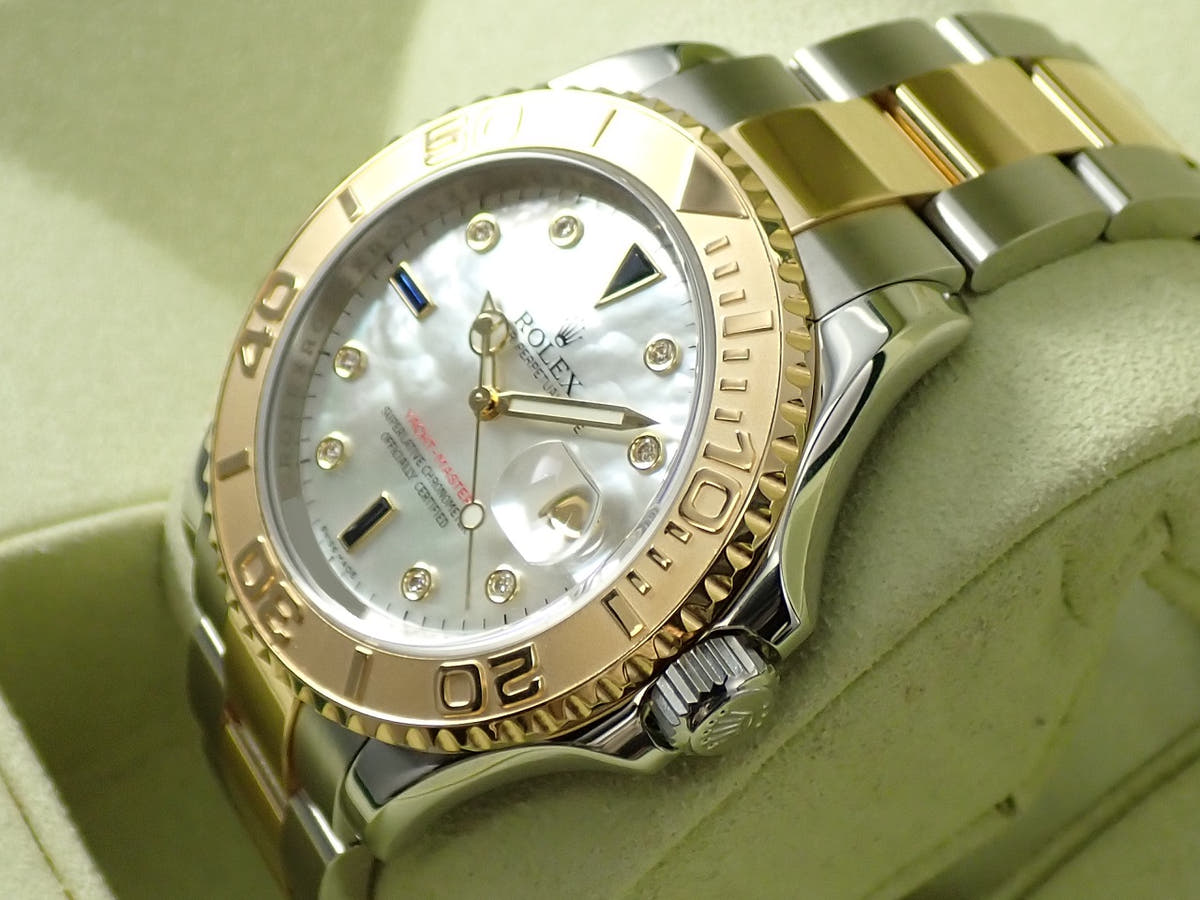ロレックス ヨットマスター40 Ref.16623NGS ホワイトシェル 3Pサファイア/8Pダイヤ文字盤 美品 224U0HUV