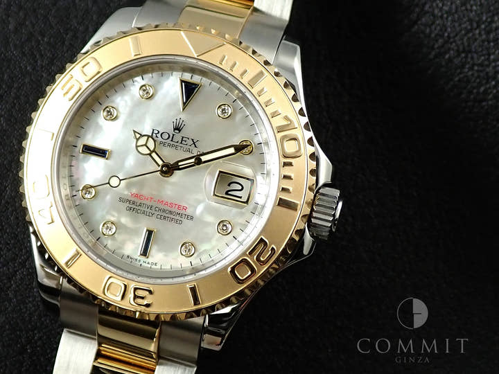 Rolex Yacht-Master 40 Ref. 16623NGS Stainless Steel/Yellow Gold White Shell x 3 Sapphire/8 Diamond Dial